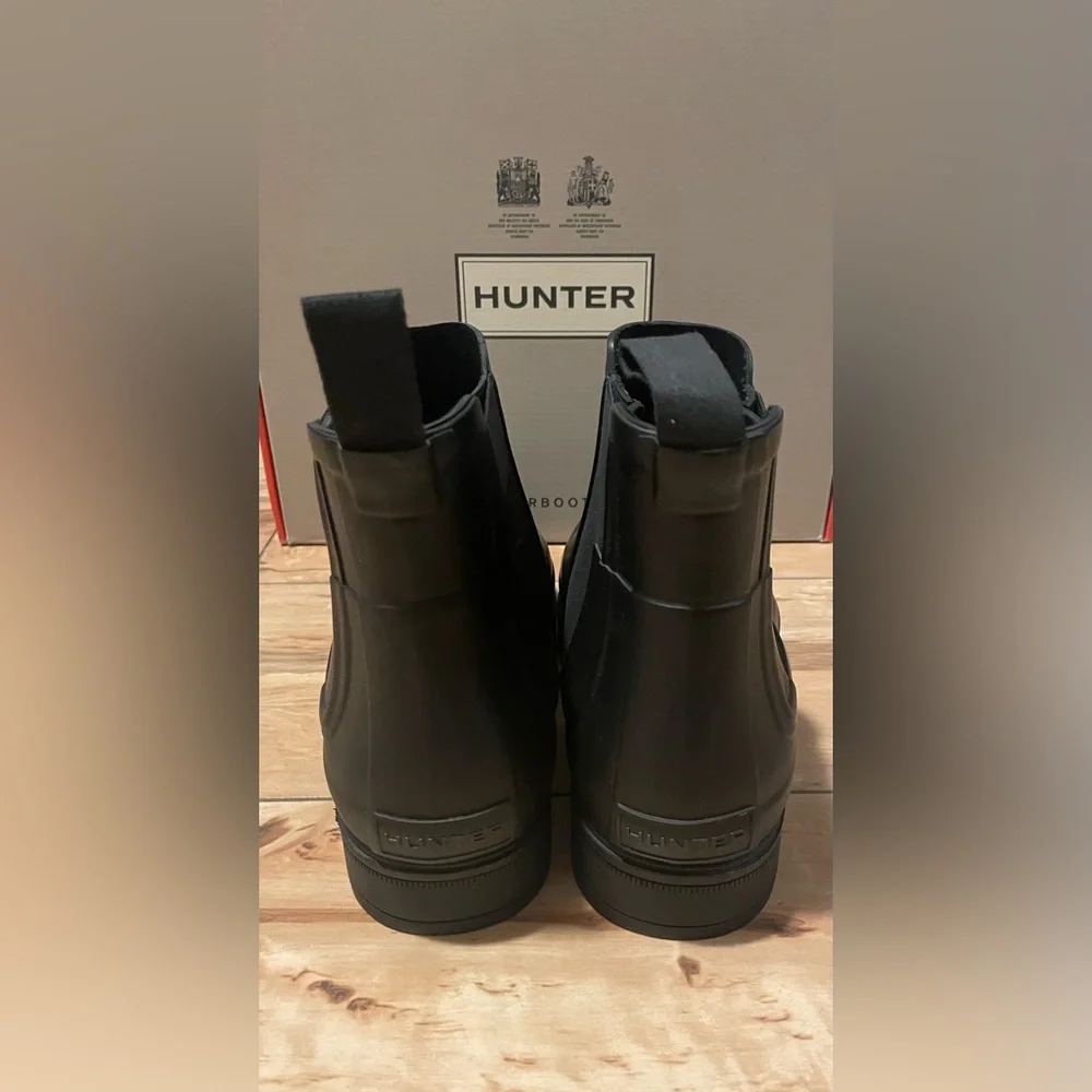✨New✨Size 12 Hunter Men's Refined Chelsea Sleek Rain Boots - Picture 2 of 8